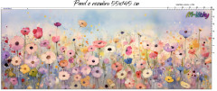 OB Panel  145 x 55 cm  - malované květy Materiál - výběr z variant