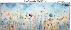 OB Panel  145 x 55 cm  - malované květy Materiál - výběr z variant