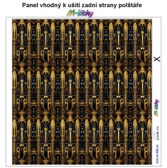 OB Panel k ušití  - dekorativní polštář - zadní strana - Ornamenty