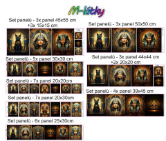 Set panelů dle výběru - Black & White (styl omalovánky) - Starověký Egypt (2)