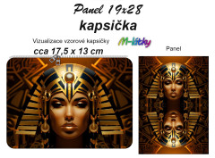 OB Kapsička k nákupní tašce/kosmetická taštička - Starověký Egypt - Kleopatra Panel k ušití - náš tisk na objednávku