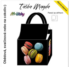 OB Panel k ušití - taška Magda (na oběd, na svačinu .. na cokoliv:) - makronky Kočárkovina   - fotonávod v popisu produktu