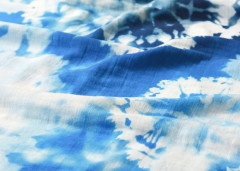 PA Dvojitá fáčovina/gázovina - double gauze - batika modrá 100% bavlna