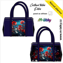 OB Panel se střihem - cestovní taška Dáša -  vlčí máky Kočárkovina - fotonávod v popisu produktu