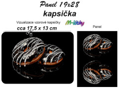 MOB Kapsička k nákupní tašce/kosmetická taštička - donuty Panel k ušití - náš tisk na objednávku