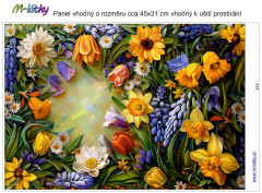 MOB Panel 45x31 cm (prostírání)jarní květy náš tisk na objednávku