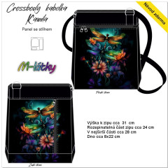 OB Panel - Crossbody kabelka Kamila - magické vážky Kočárkovina