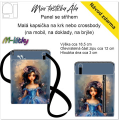 OB Panel - Taštička Ála (obal na mobil) - dívka v modré, návod k panelu zdarma - více v popisu produktu