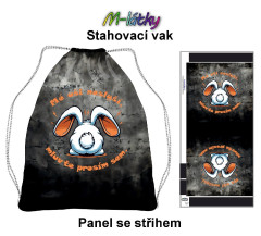 MOB Panel se střihem k ušití - stahovací vak -  králík Materiál - výběr z variant