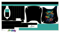 Panel se střihem - kabelka Aura - magické vážky (3)