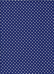 BV Plátno - puntík na modré cca 5 mm - 100% bavlna