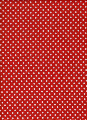 BV Plátno - puntík na červené cca 5 mm - 100% bavlna