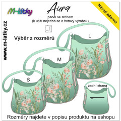 OB Panel se střihem - kabelka Aura - tulipány fotonávod v popisu produktu - výběr z rozměrů