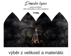 OB Panel se střihem - dámská čepice Jana - dobrman Ferra