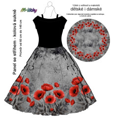 OB Panel - kolová sukně  výběr z průměru  od 60 do 145 cm - modrá s tištěnými glitry (jedná se o tisk  ne o látku s glitry) tisk m-látky – výběr z rozměrů a variant materiálů