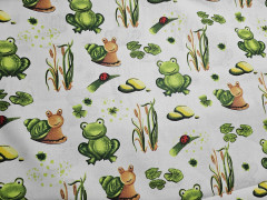 BL žáby, šneci 100% bavlna šíře 140 cm