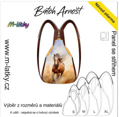 OB Panel batoh Arnošt - kůň panel se střihem na objednávku