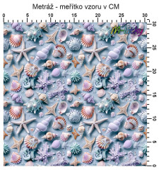 MOB Vzor - 3D mořský svět výběr z variant materiálu - vlastní tisk na objednávku