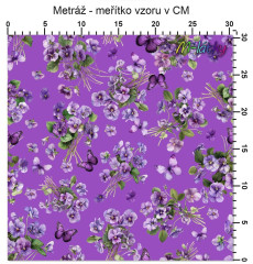 OB Metráž fialky náš tisk na objednávku – výběr z materiálů