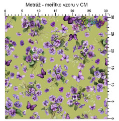 OB Metráž fialky náš tisk na objednávku – výběr z materiálů