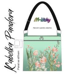 OB Panel k ušití - Crossbody kabelka Pandora - tulipány vlastní tisk na objednávku - výběr z variant