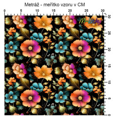 OB Metráž květy náš tisk na objednávku – výběr z materiálů