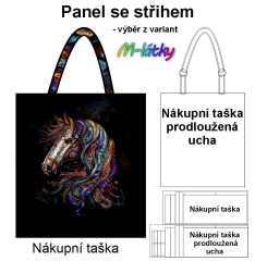 OB Nákupní taška - kůň panel se střihem náš tisk na objednávku