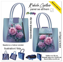 OB Panel se střihem - kabela Cynthia - růže fotonávod v popisu produktu - výběr z rozměrů