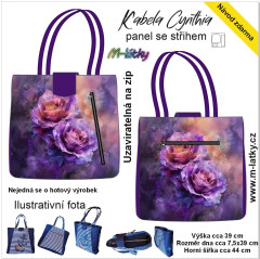 OB Panel se střihem - kabela Cynthia - růže fotonávod v popisu produktu - výběr z rozměrů