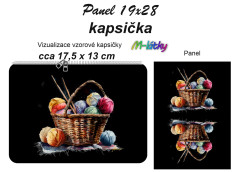 MOB Kapsička k nákupní tašce/kosmetická taštička - pletení Panel k ušití - náš tisk na objednávku