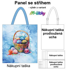 MOB Panel k ušití  - nákupní taška/nákupní taška s prodluženými uchy - výběr z typu a materiálů  - pletení