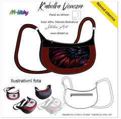 MOB B - Panel k ušití - Kabelka Venezia- střih Stilla Art (Marcela Bednářová) - křídla fotonávod v popisu produktu