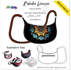 MOB B - Panel k ušití - Kabelka Venezia- střih Stilla Art (Marcela Bednářová) - mandala fotonávod v popisu produktu