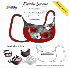 MOB B - Panel k ušití - Kabelka Venezia- střih Stilla Art (Marcela Bednářová) - anemonky fotonávod v popisu produktu