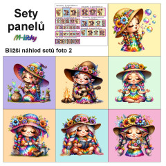 MOB Set panelů dle výběru - hippie holčičky na objednávku - výběr z rozměrů a materiálů - vzhled jednotlivých setů foto 2