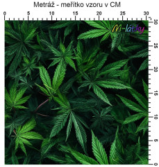 OB Metráž marihuana náš tisk na objednávku – výběr z materiálů