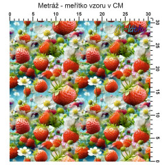 OB Metráž jahody náš tisk na objednávku – výběr z materiálů