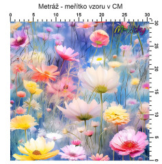 OB Vzor - luční květy výběr z variant materiálu - vlastní tisk na objednávku