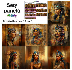 OB Set panelů dle výběru - Kleopatra - starověký Egypt na objednávku - výběr z rozměrů a materiálů - vzhled jednotlivých setů foto 2