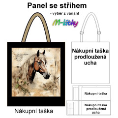 MOB Nákupní taška - kůň panel se střihem náš tisk na objednávku