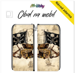 MOB Panel - obal na mobil Petr - piráti - náš tisk na objednávku