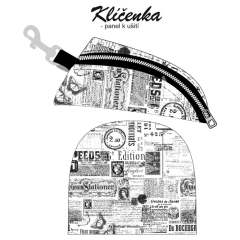 OB Panel k ušití - Klíčenka Iva - noviny tisk na objednávku