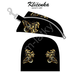 OB Panel k ušití - Klíčenka Iva - motýli tisk na objednávku