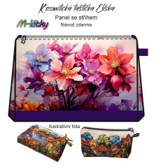 MOB Panel - Kosmetická taštička Eliška - barevné květy návod k panelu zdarma - více v popisu produktu