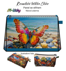 MOB Panel - Kosmetická taštička Eliška - motýl návod k panelu zdarma - více v popisu produktu