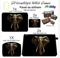 MOB Panel - Set kosmetických taštiček Summer - slon návod k panelu zdarma - více v popisu produktu