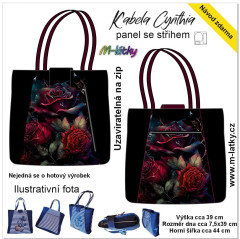 OB Panel se střihem - kabela Cynthia - Gothic růže fotonávod v popisu produktu - výběr z rozměrů