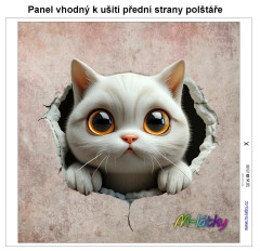MOB Panel k ušití  - dekorativní polštář - kočka leze dírou výběr z variant