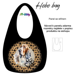 MOB Hobo bag Basic  (nákupní taška) - Baset - panel se střihem tisk na objednávku