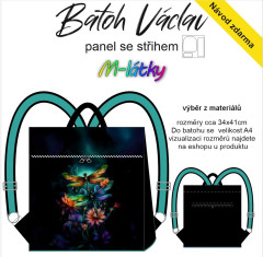 OB Panel překlápěcí batoh Václav Classic - vážky panel se střihem tisk na objednávku